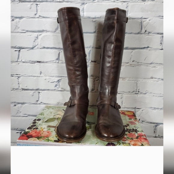 Ralph Lauren Black Label Brown Leather Riding Boots - Picture 5 of 9